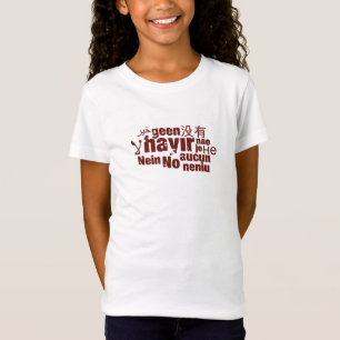Camiseta La palabra "No" en diferentes idiomas