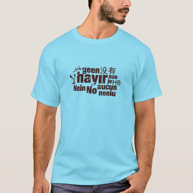 Camiseta La palabra "No" en diferentes idiomas (Anverso)