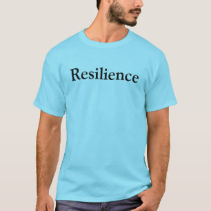 Camiseta La palabra "resiliencia" en el algodón unisex azu