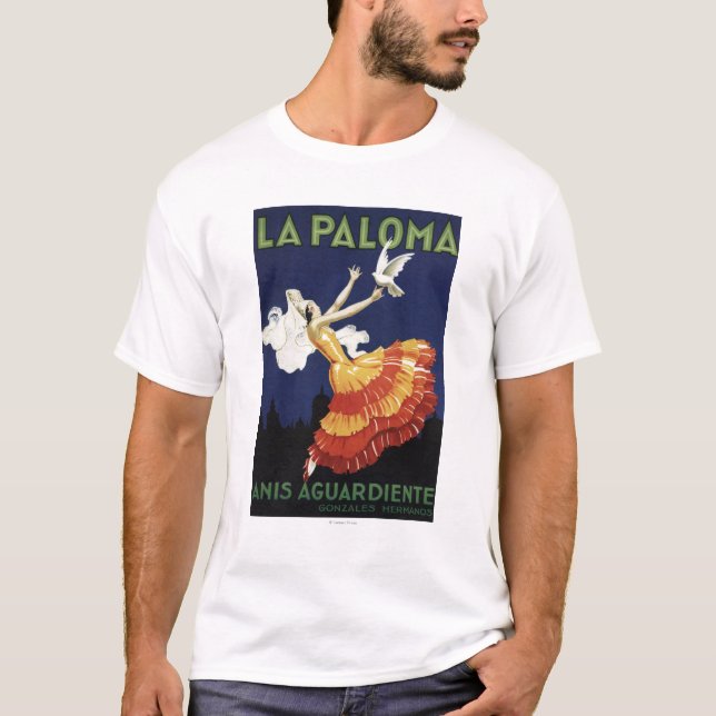 Camiseta La Paloma - Anis Aguardiente promocional (Anverso)