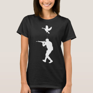 Camiseta La paloma de la paz contra la paz de los soldados