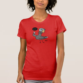 Camiseta La paloma que soy el rojo de una artista femenina