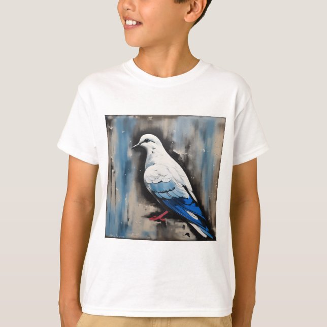 Camiseta "La paloma serena de la paz: estilo acrílico" (Anverso)