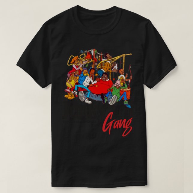 Camiseta La pandilla del patio de basura (Diseño del anverso)