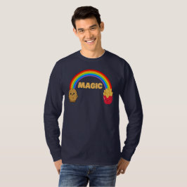 Camiseta La papa se transforma en chips con un arco iris