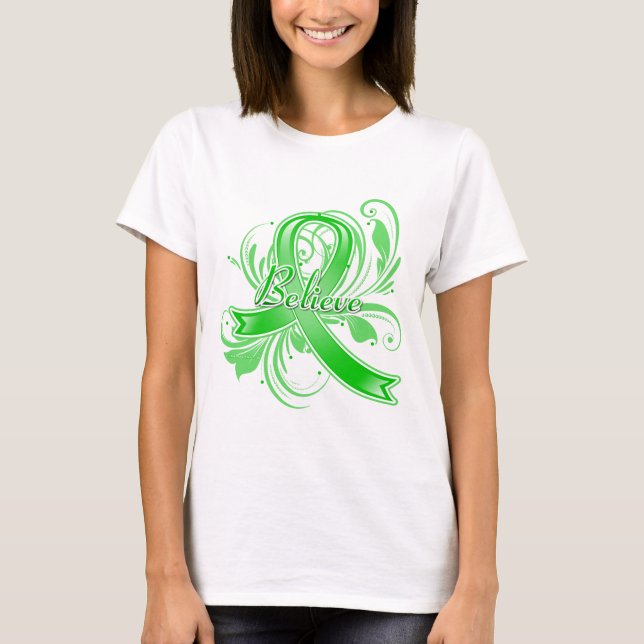 Camiseta La parálisis cerebral cree la cinta del Flourish (Anverso)