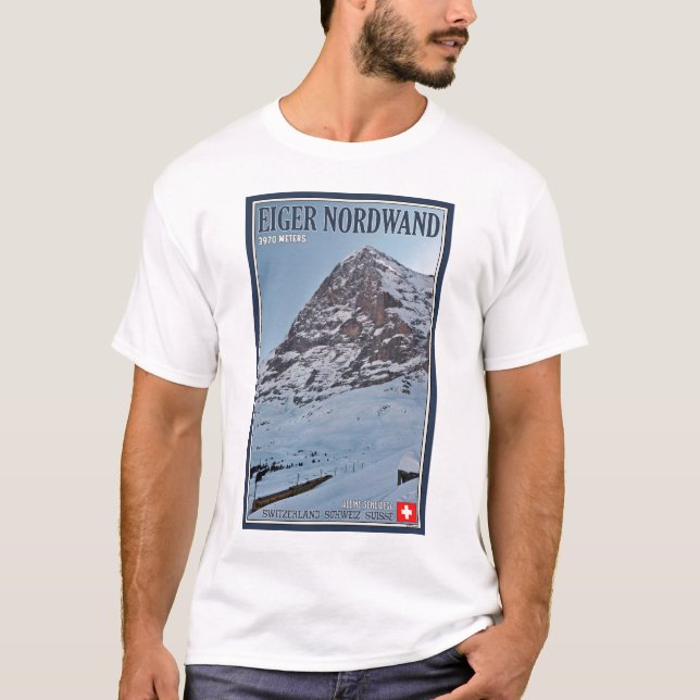 Camiseta La pared del norte del Eiger (Anverso)