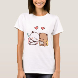 Camiseta La pareja de osos pandas, los abrazos de los bubu
