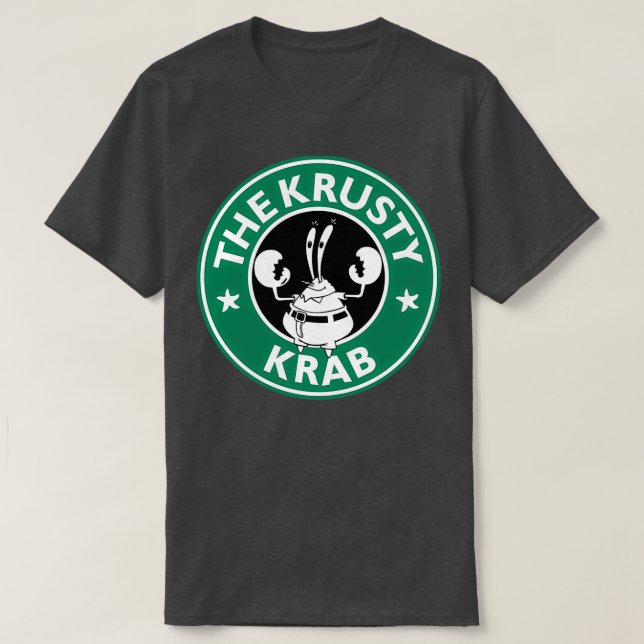 CAMISETA LA PARODIA DEL CAFÉ KRUSTY KRAB (Diseño del anverso)