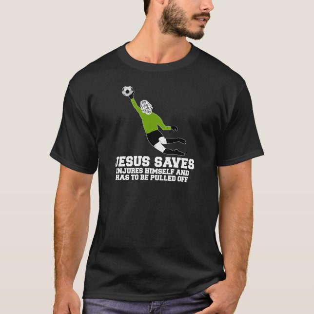 Camiseta La parodia Jesús ateo ahorra (Anverso)