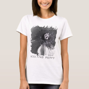 Camiseta La parte superior blanca y negra de Islandia