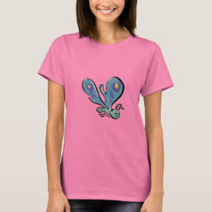 Camiseta la parte superior enojada del tanque de mariposa