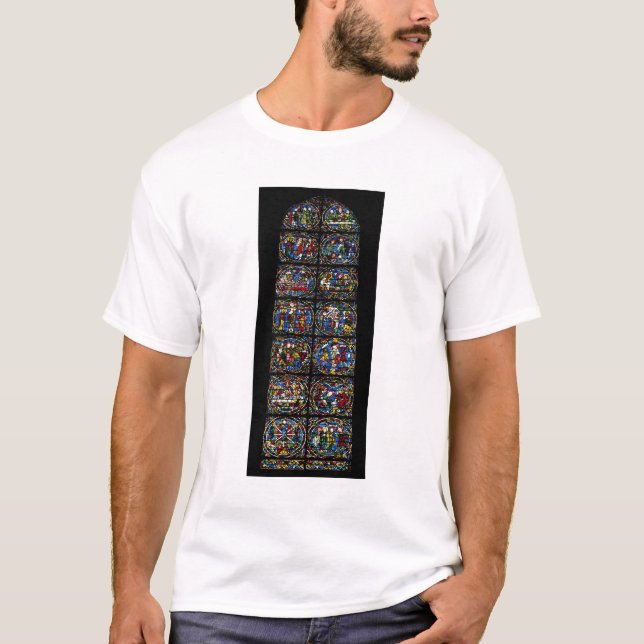 Camiseta La pasión, ventana de lanceta en la fachada del (Anverso)