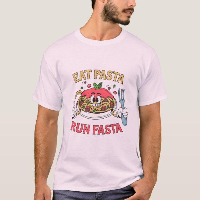 Camiseta La pasta de carne corre más rápido Spaghetti Marat (Anverso)