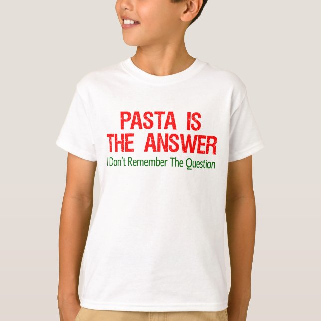 Camiseta La Pasta Es La Respuesta (Anverso)