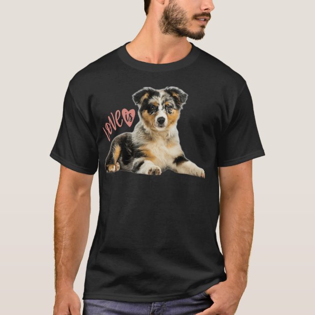 Camiseta La pastora australiana Aussie Mom Dad Love Dog Mas (Anverso)