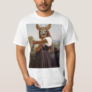 Camiseta La pastora de ciervos más agonizante de Bouguereau