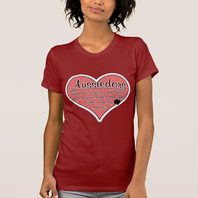 Camiseta La pata de Aussiedor imprime humor del perro (Anverso)