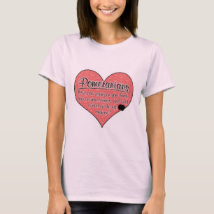 Camiseta La pata de Pomeranian imprime humor del perro