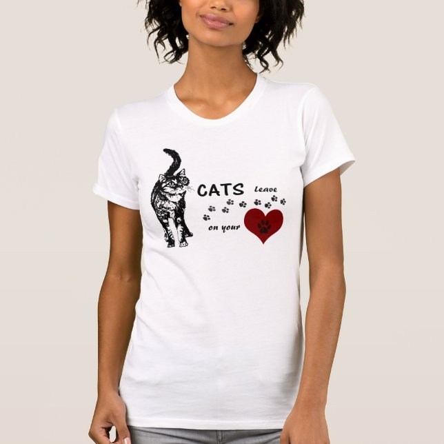 Camiseta La pata del rescate del gato de Greyfoot imprime (Anverso)