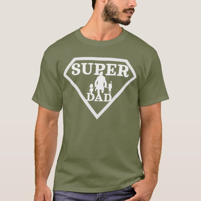Camiseta la paternidad, el súper papá al superhéroe, el día (Anverso)