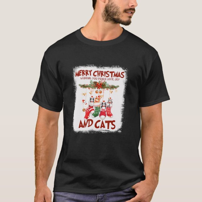 Camiseta La Paz Ama La Alegría Y Los Gatos En El Gato De Lo (Anverso)