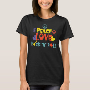 Camiseta La Paz Amar El Rock Y La Guitarra Retro Vintage