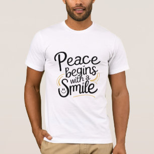 Camiseta La paz comienza con una sonrisa
