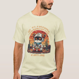 Camiseta La paz cósmica en un mundo salvaje