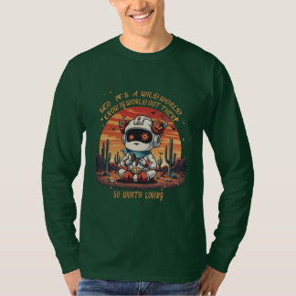 Camiseta La paz cósmica en un mundo salvaje
