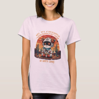 Camiseta La paz cósmica en un mundo salvaje