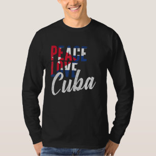 Camiseta La paz cubana ama a Cuba mujeres Bandera cubana
