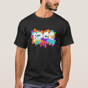 Camiseta La Paz De Hippie Groovy - La Placa De Pintura De L