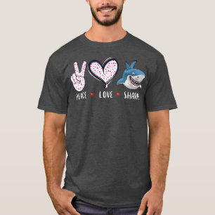 Camiseta La paz de las mujeres ama a los tiburones niños ch