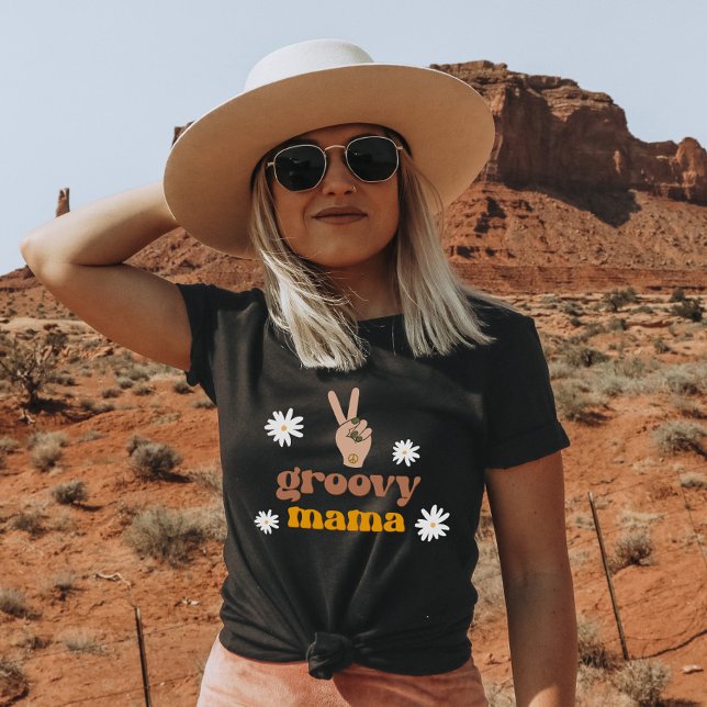 Camiseta La paz de los 70 en STEVIE Retro, Daisy Groovy Mam (Subido por el creador)