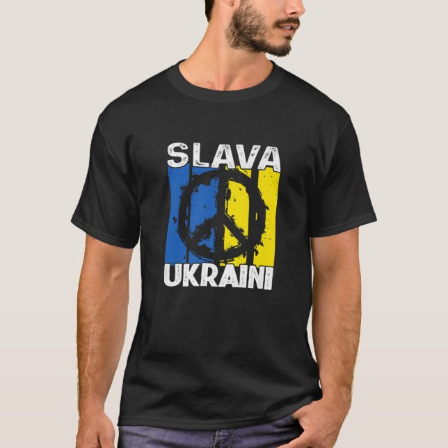 Camiseta La paz de Ucrania en Eslava (Anverso)