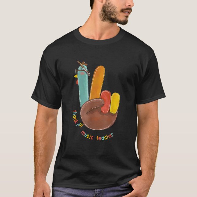Camiseta La paz de un profesor de música agradecido firma m (Anverso)