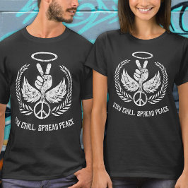 Camiseta La paz desgarrada y el color negro y blanco