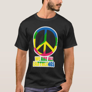 Camiseta La paz dice paz símbolo de la paz orgullo de las m