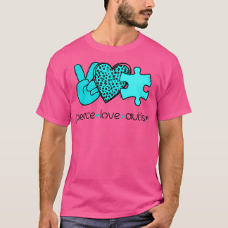 Camiseta La paz divertida amor el autismo citan la concienc