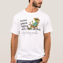 Camiseta La paz interior comienza con cuatro palabras verde