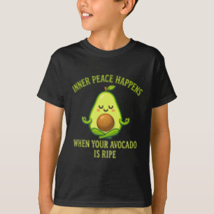 Camiseta La paz interior ocurre cuando tu yoga de aguacate