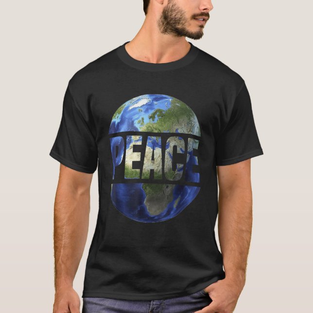 Camiseta La paz mundial en la Tierra Consciente Humanidad E (Anverso)