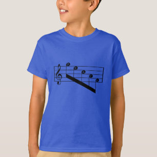 Camiseta La paz musical del Clef agudo del personal observa