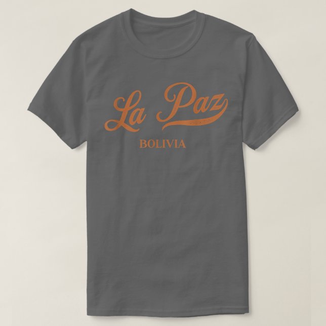 Camiseta La Paz retro en la ciudad de Bolivia (Diseño del anverso)