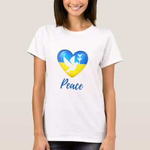 Camiseta La paz se apodera del corazón de la bandera de Ucr