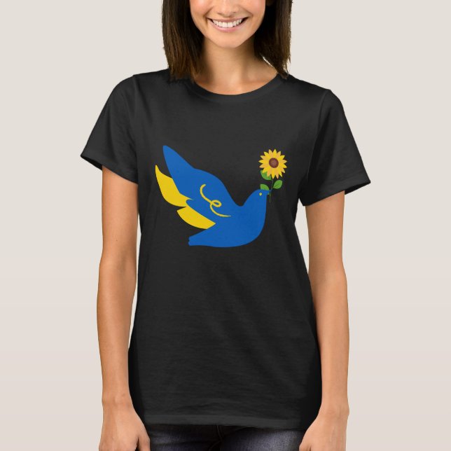 Camiseta La paz se apodera del girasol Ucrania - Pónganse d (Anverso)