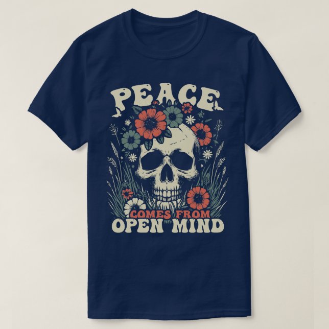 Camiseta La paz viene de mente abierta (Diseño del anverso)