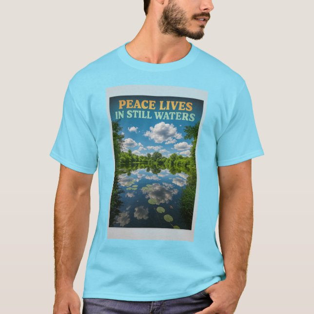 Camiseta La paz vive en las aguas residuales - La reflexión (Anverso)