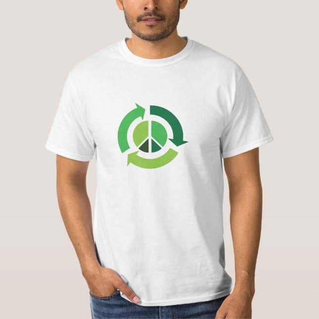 Camiseta ¡La paz y recicla la camiseta! (Anverso)